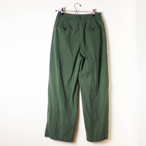 Madewell The Harlow Wide-Leg Pant in Dark Green - Picture 5 of 5